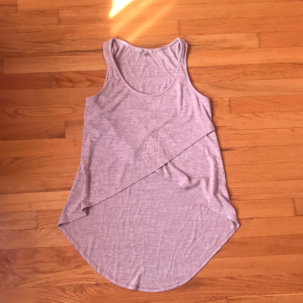 Express One Eleven Pink Crossover High Low Tank